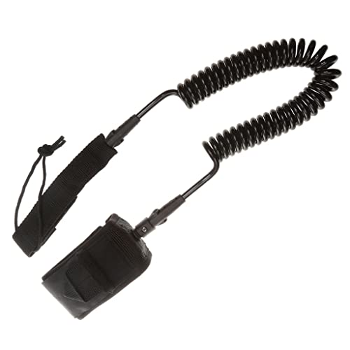 YIJU Trela ​​de Stand Up Paddle de 10 Pés - Windsurf Stand Up Paddle Leash - Preto