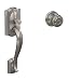 Camelot Front Entry Handle Georgian Interior Knob (Satin Nickel) FE285 CAM 619 GEO