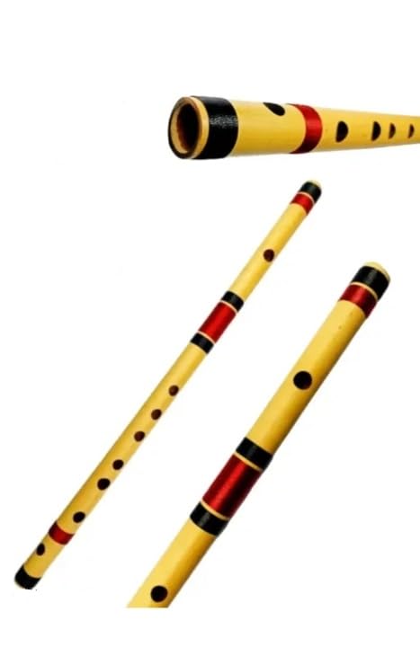 C Natural Medium Scale & Indian Professional Right Handed Bamboo Flute 19.5 inch Size 48 Cm Length With Free Carry Bag The Gold Rush Flute is Winner of Guineas Book World Recorder (CNMPBF48091)-image-2