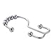 Titanker Shower Curtain Hooks Rings, Rust-Resistant Metal Double Glide Shower Hooks for Bathroom Shower Rods Curtains, Set of 12 Hooks - Chrome