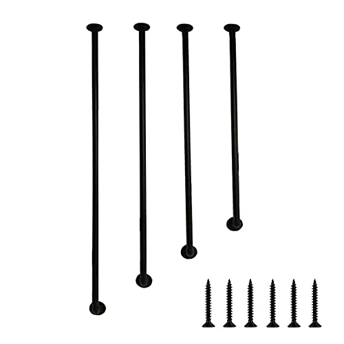Main courante d'escalier facile à installer, garde-corps noir avec kit de fixation complet