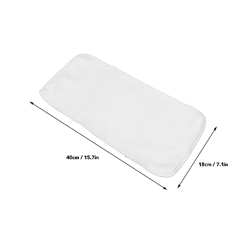 Unbleached Castor Oil Pack, 3pcs DE Velvet Fabric Wrap Reusable Castor Oil Pads for Heat Compress, White, 18 x 40cm - Image 3