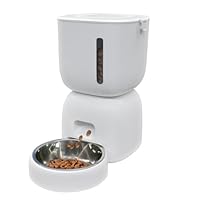 2L USB自動ペットフードフィーダー 犬猫用スマートペット給餌ボウル ホワイト Amazon | 自動給餌器 wifi 留守番 6L大容量 犬猫用 交替用フードボウル