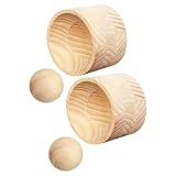 SHINEOFI 2 Satz Hölzerne Teigpresse für Dumpling Haut und Tortilla mit Ergonomischem Design Einfache Handhabung und Effiziente Herstellung bei Familienfeiern der Küche