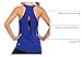 ICTIVE Womens Cross Backless Workout Tops for Women Racerback Open Back Shirts Athletic Sleeveless Clothes Royal Blue M