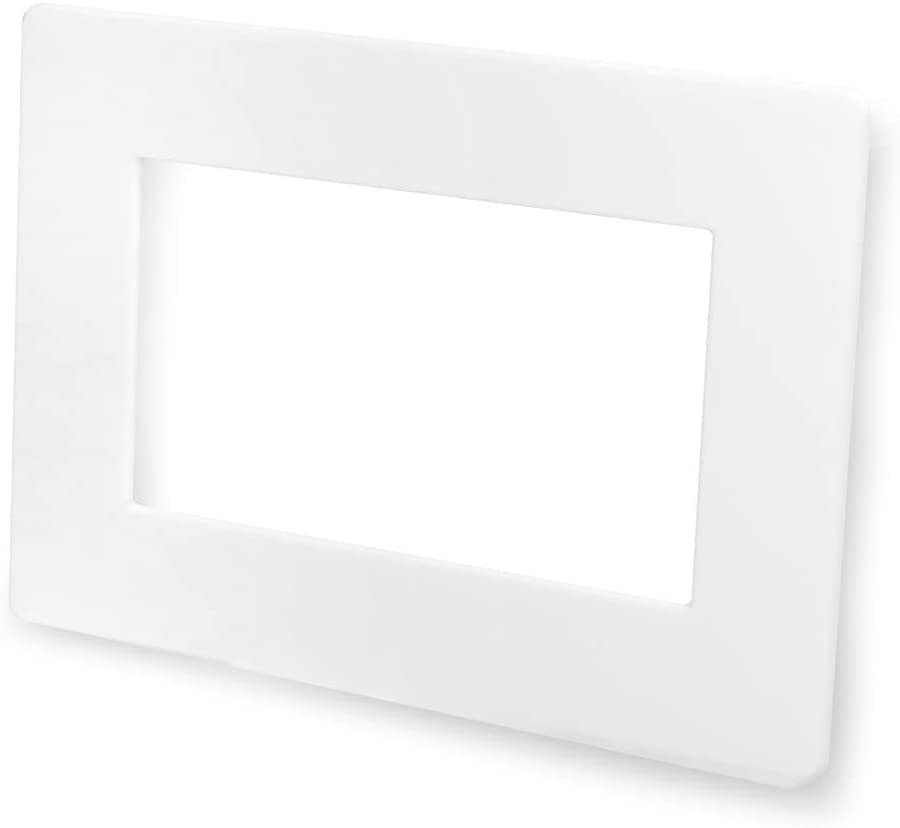 DECK INN White Pack of 4 Double Light Switch Finger Plate Panel Socket - Prevents Finger Marks Around Switch