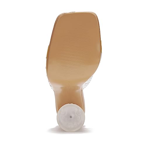 Cape Robbin Eli Sexy Clear High Heels For Women, Square Toe Transparent Shoes Heels - Nude Size 10 #TOP5