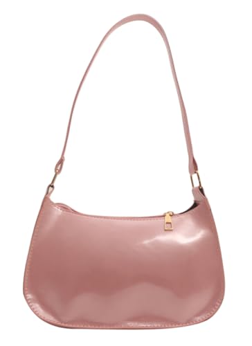 Image of Patent Leather Clutch Purse Shiny Evening Handbags for Women Armpit Shoulder Bag MINI Hobos