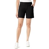 Gloria Vanderbilt Womens Shape Effect Comfort Waist Pull On Short Standard Black