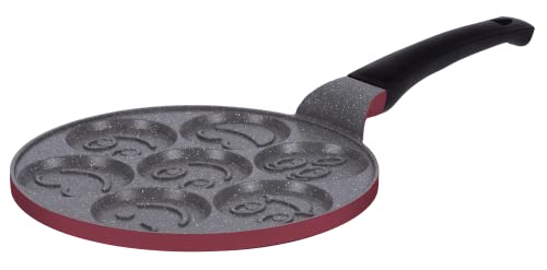Aeternum, Linea Freedom, Piastra Pancake 26cm, Non Adatta a Induzione, Rosso Ciliegia