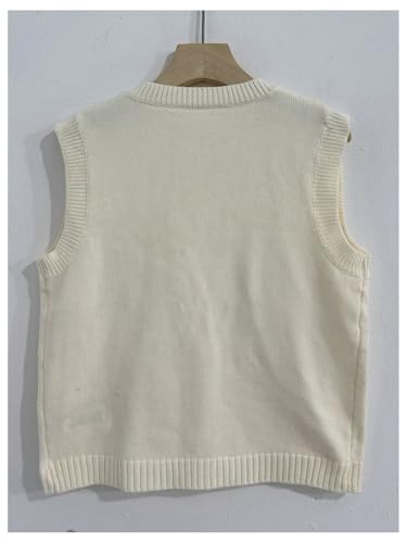 SOLY HUX Women's Button Down Sweater Vest Sleeveless Crew Neck Tank Shirt Summer Knit Top2