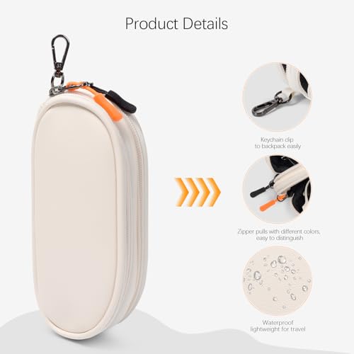Image of Double Eyeglasses Case Soft Portable Zipper Sunglasses Pouch with Keychain Clip for Men Women