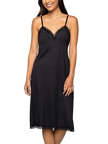Vanity Fair Womens Anti-static Nylon For Under Dresses (S-5xl) Full Slip, Lace - 26' - Black, XX-Large US