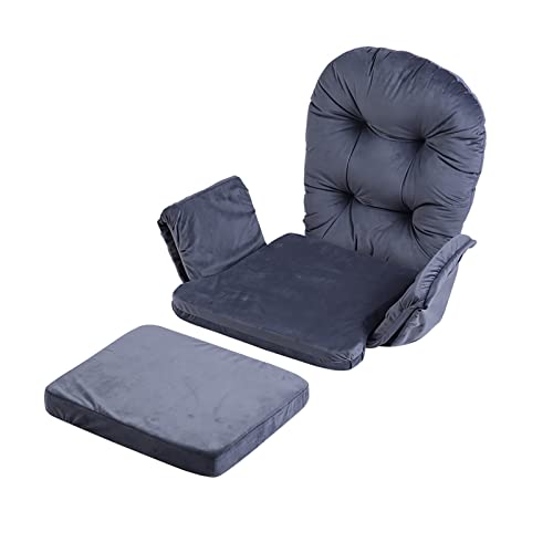 Rocking Chair Cushion Set Stool Cushion Velvet Cotton Soft with Back Cover for Home Office
