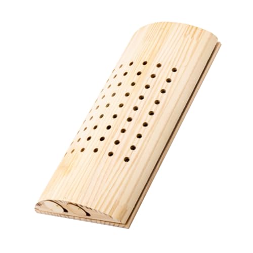 PartyKindom Smooth Wooden Moxibustion Lumbar Pillow for Comfortable Back Support Reusable Cervical Therapy Cushion with Gentle Warming and Massage Effect Lightweight Ergonomic Design for Home