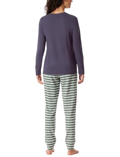 Schiesser Damen Schlafanzug lang mit Bündchen Baumwolle - Nightwear – Ansicht 2