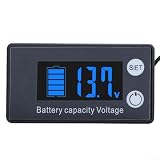 DAZZLEEX Tester digitale della capacità della batteria e indicatore di livello DC 7-70 V voltmetro per acido agli ioni di litio con retroilluminazione blu display pannello incorporato per auto moto