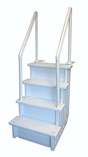 Escalera de plástico para piscina elevada miniatura 1