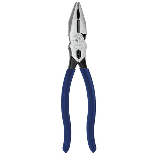 Alicates combinados Klein Tools 12098 de 219 mm con templado premium azul y plateado 2