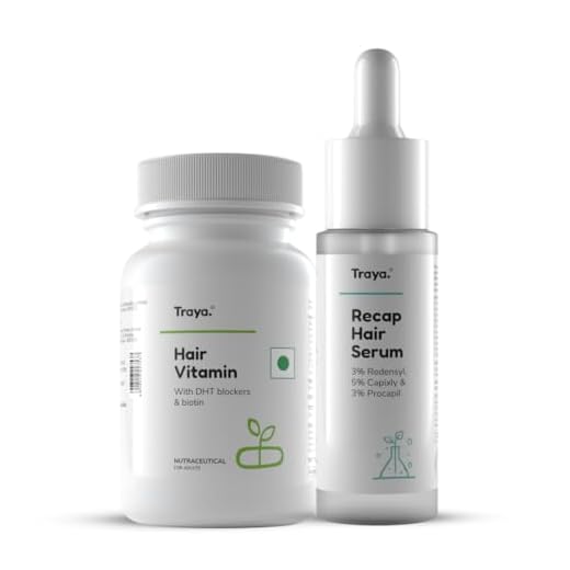 Traya Hairfall Control Combo | Contains Dht Blocker & Hair Growth Actives | Biotin, Bhringraj, Redensyl, Procapil And Capixyl | (Hair Vitamin 30 Capsules + Hair Recap Serum 30Ml), 280 Grams