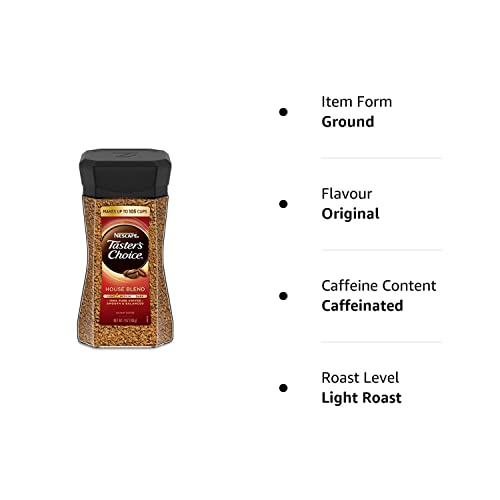 Taster's Choice Nestle Nescafe House Blend Nescafe Instant Ground Coffee (7 Oz), Jar - Image 7