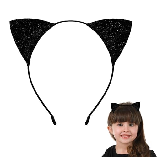 AYZDJ 2 PCS Serre-têtes Réglables Avec Oreilles De Chat Noires Pour Halloween