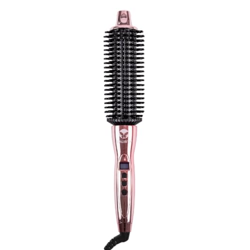 CALISTA Perfecter Pro Heated Round Brush Lift Volumize and Style with No Heat Damage for Healthier Looking Hair 1.5 For Voluminous Blowouts & Long Hair Dual Voltage & Adjustable Temp Rose Gold