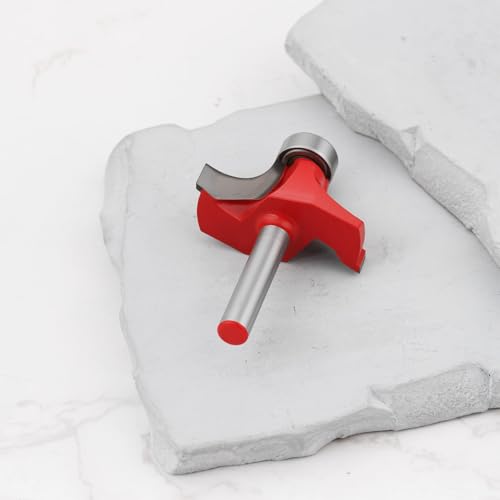 AS Axis Spindleon 1/4-Schaft-Abrundfräser aus Hartmetall für Holzplatten Möbelkanten Und Schranktüren Rot