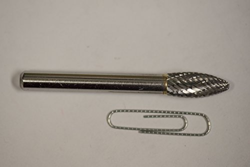 Fresa de carburo doble corte 5/16" x 3/4" mango 1/4" miniatura 2