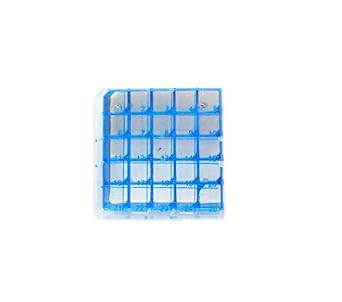 5 PCS Polycarbonate CryoBox Vial Rack, Freezer Storage, 5 x 5 Array, 25 Place Fit for 2ml Cryostorage Freezing Box (Blue)