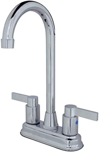 Kingston Brass KB8491NDL NuvoFusion Bar Faucet, 4-3/4-Inch in Spout Reach, Polished Chrome