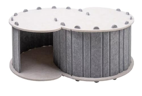 Conutoo 折りたたみ式 シンプル ペット用ソファー 猫ベッド 通気性爪とぎ適用 猫ハウス キャットハウス ボックスハウス 寝床 ペットベッド (グレー)