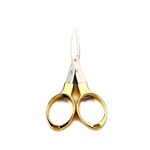 Folding Portable Stainless Steel Telescopic Cutter Scissors Safety Pocket Badge Small Scissors for Home, Office, Craft, Sewing-Full Metal