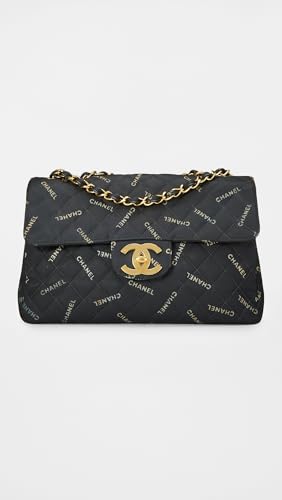 CHANEL Women's Pre-Loved Black Canvas Half Flap Maxi Bag2