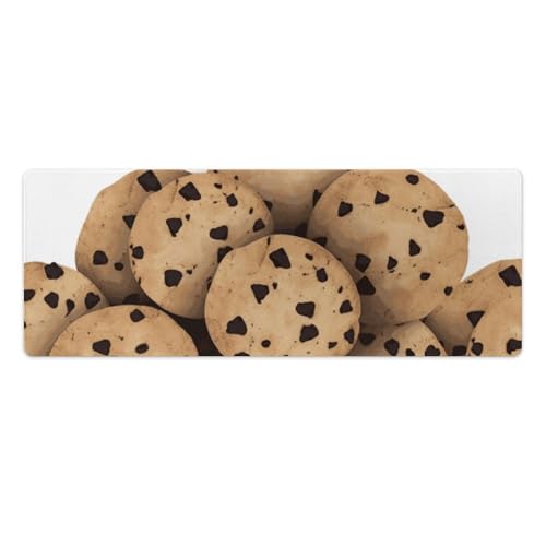 Tapis de souris LED grand format antidérapant et imperméable motif biscuits