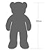 Imagen de YunNasi Oso Peluche Gigante Osito de Peluche Grande Teddy Bear de Felpa con Corazón e Cinta 100cm