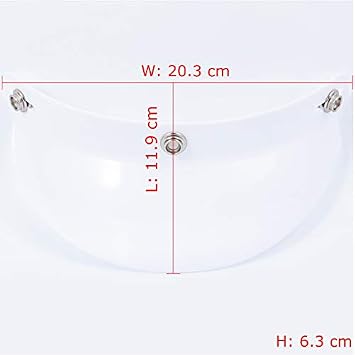قناع فقاعة لدراجة نارية 3-Snap Open Face Helmet ( White )