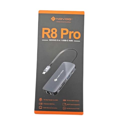 Hub USB C a HDMI 4K 60Hz Adaptador 8 en 1 con Ethernet Gigabit y PD 100W