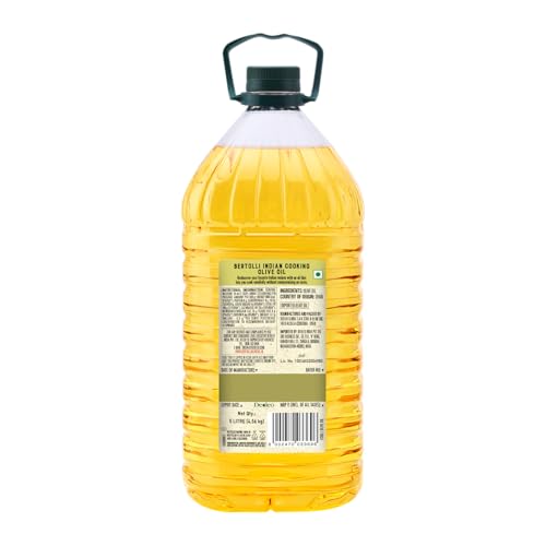 Image of Bertolli Indian Cooking Olive Oil 5L | 75% MUFA | Extra Light Taste, Suitable for High Heat Cooking, Frying & Roasting | World's No. 1 Olive Oil Brand