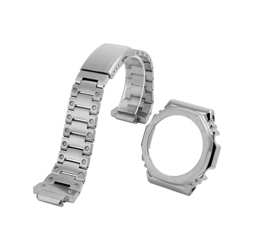 �X�e�����X�o���hor���^���P�[�X�x�[�����������ɓK������J�V�IG-SHOCK GA-2100 GA2110 GA-B2100(Band case silver)