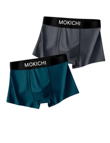 Image of Men's Ice Silk Boxer Briefs Pack of 2 | Ultra Soft Breathable Stretch Trunks | Moisture-Wicking Quick Dry Innerwear
