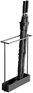 OLCANA Umbrella Stand, Design Iron Umbrella Container with Removable Rain Tray, Square Shape, for Entrance, Corridor, Bedroom, Garden