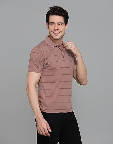 Image of INKKR Striped Polo Neck T-Shirt Dora Combo