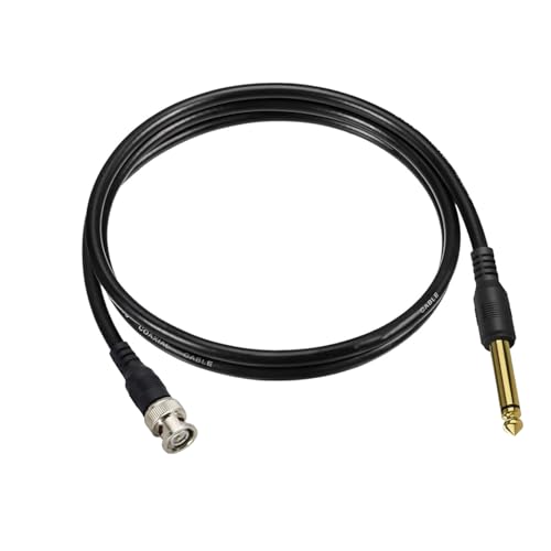 Cable coaxial audio BNC macho a 6.35mm macho 1/4 pulgadas 1 m miniatura 2