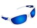 Polarized Sport Mens Sunglasses for Baseball Fishing Golf Running Cycling, Poshei P07 Fashion Women Sunglasses and Men Sunglasses with Tr90 Unbreakable Superlight Frame (White&Blue)
