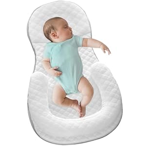 Baby Nests Baby Lounger Newborn Snuggle Nest Sleeping Bassinet for Baby 0-12M, Breathable Portable Co Sleeping Bed Adjustable Infant Soft Cotton Loungers for Travel Portable Infant Bed