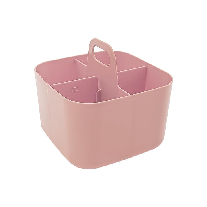 Image of Stackable Portable Handheld Organiser,Multi-Purpose Desktop Divider Organiser Basket For Crafts Or School Supplies Desk,Office,Stationery Pencil Holder,Dorm Room(Pink)