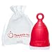 Large - Extra Firm - Menstrual Cup with Ring for Easy Removal - Pearl Sheen - Big 32ml - 12 Hour No Spill Pad & Tampon Alternative - FDA Approved Medical Grade Silicone - REDROSECUP by Peachlife Inc