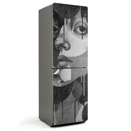 Vinilos de Nevera de Rostro Abstracto para Cocinas Modernas 2