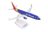SkyMarks Flight Southwest 737-800 1/200 Scale Collectible Airplane Model – Die-Cast Style Injection-Molded Plastic with Display Stand, Officially Licensed Aircraft, Detailed Desktop Replica, Ages 14+